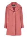 Jil Sander Brushed Knee-length Coat In Color Carne Y Neutral