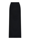 Dolce & Gabbana Cady Calf-length Skirt With Slits In Black