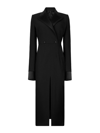 Dolce & Gabbana Grosgrain And Satin-trimmed Wool-blend Midi Dress In Negro