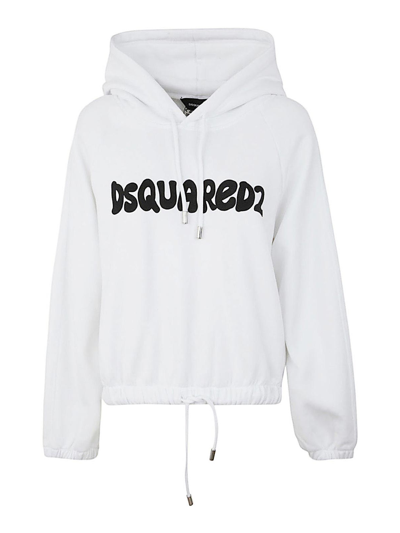 Dsquared2 Onion Fit Hoodie In White