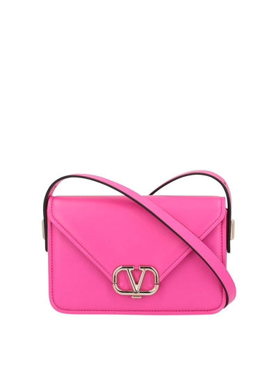 Valentino Garavani Shoulder Bag Made Of Smooth Leather In Nude & Neutrals