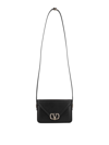Valentino Structured Leather Shoulder Bag In Black