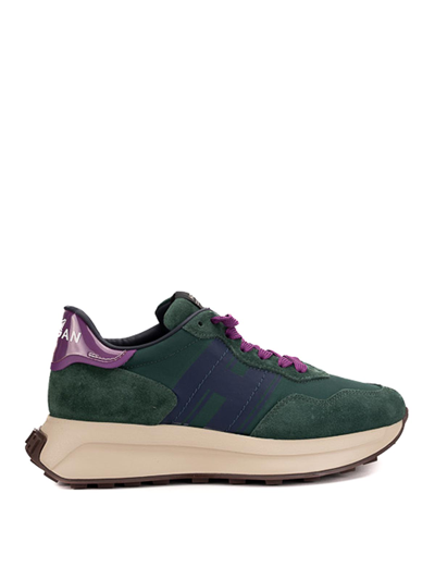 Hogan H641 Lace-up Trainers In Green