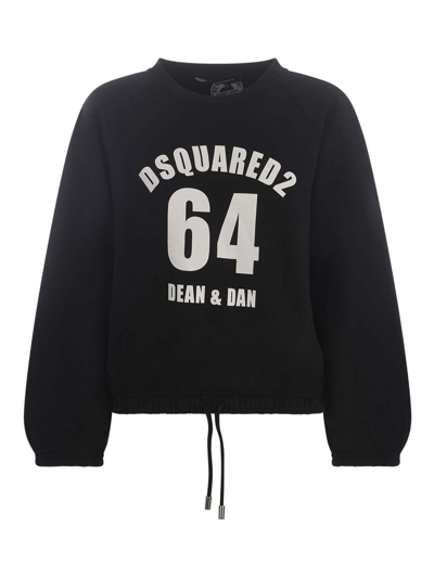 Dsquared2 Sweatshirt    In Cotton In Black