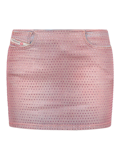 DIESEL FALDA SEMILARGA - ROSADO