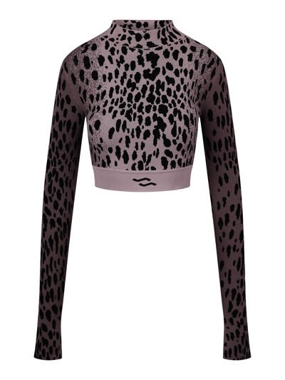 Ssheena Hyena Long Sleeve Knit Top In Grey