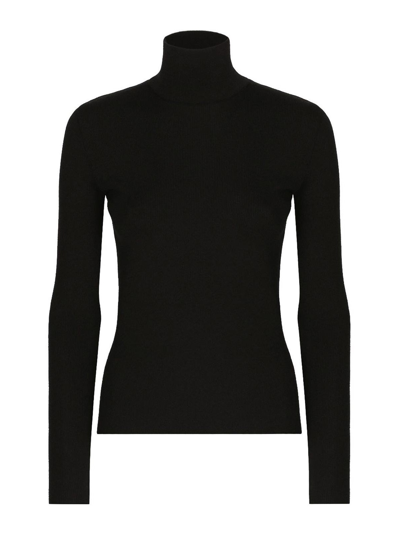 Dolce & Gabbana High Neck Pullover In Black