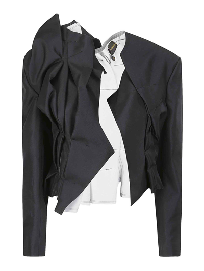 Comme Des Garçons Deconstructed Jacket In Negro