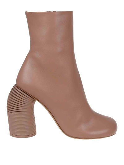 Off-white Tonal Spring 110mm Leather Boots In Nude Nude