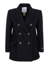Patou Blue Virgin Wool Jacket In Dark Blue
