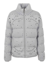 Alanui Wool Bandana Embroidered Down Jacket In Multicolour