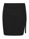 Off-white Off White Black Drill Mini Skirt In Black