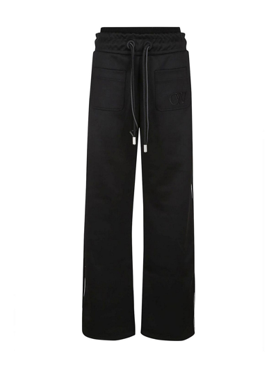 Off-white Loose Fit Pants In Black