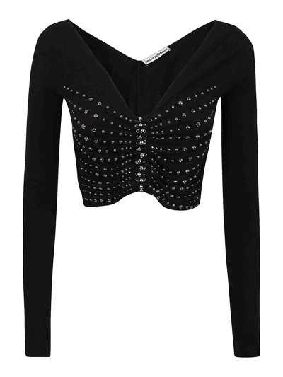 Paco Rabanne Crop Top In Black