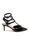 Valentino Rockstud Caged 100 Leather Pump In Black