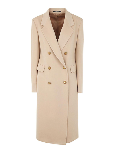 Tagliatore Double-breasted Notched-lapels Coat In Marrón