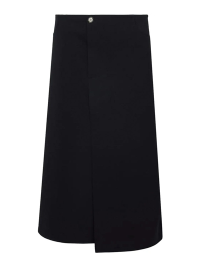 Proenza Schouler Helen Midi Wrap Skirt In Black  