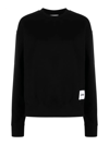 Jil Sander Logo-patch Cotton Sweatshirt In Black
