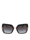 Dolce & Gabbana Womens Black Dg4373 Square-frame Acetate Sunglasses In Black