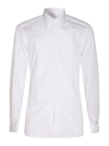 Tom Ford Casual Shirt With Long Sleeves And Pleated Front In White