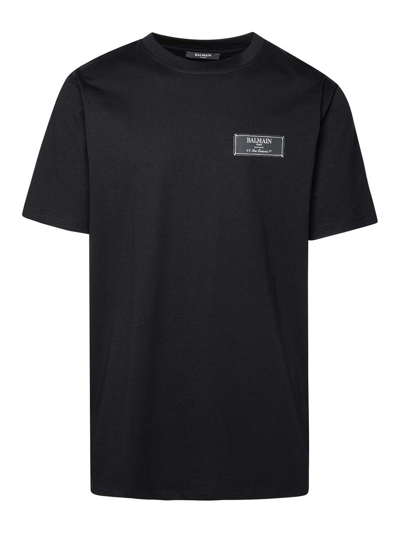 Balmain Mini Logo T-shirt In Black