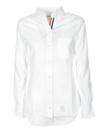 Thom Browne Shirt With Back Loop Detail And Chest Pocket In White