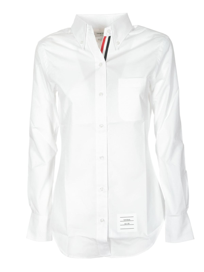 THOM BROWNE BUTTON-DOWN SHIRT IN WHITE