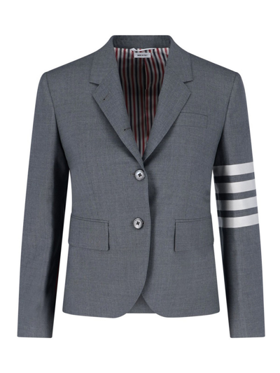 Thom Browne 4-bar Single-breasted Blazer In Grey