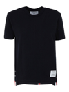 THOM BROWNE STRIPE DETAILED T-SHIRT