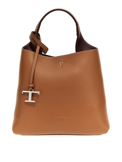 Tod's T Timeless Handbag In Brown