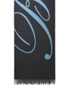 Burberry Bby Script Scarf In Light Blue