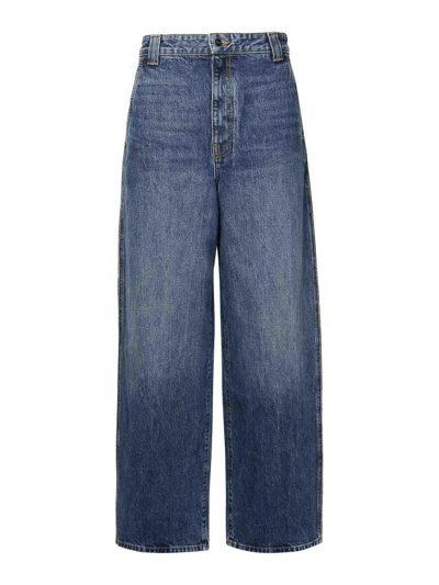 Khaite Jacob High-rise Wide-leg Jeans In Blue