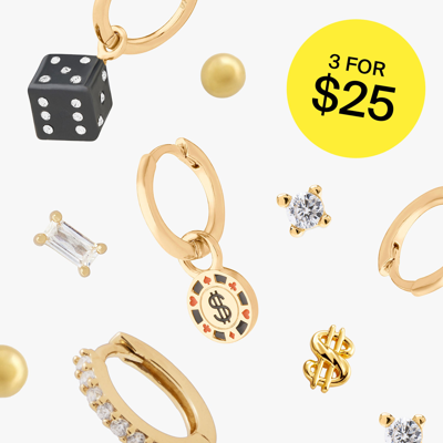Studs For The High Roller Set In Gold