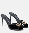 Dolce & Gabbana Logo-plaque Stiletto Sandals In Black