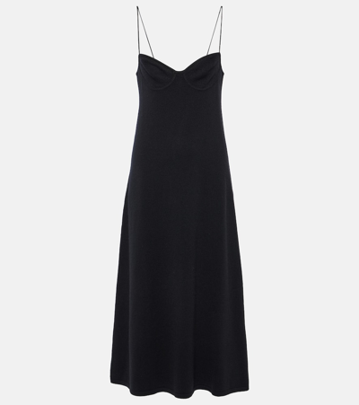 Lisa Yang Ally Cashmere Midi Dress In Black