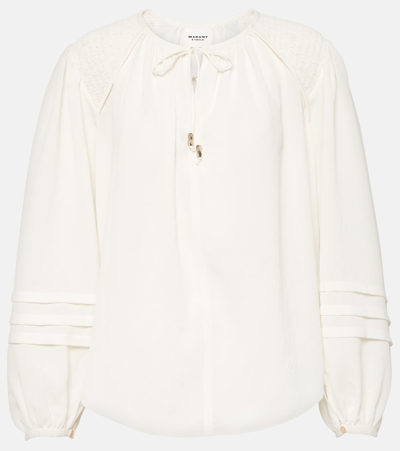 Isabel Marant Étoile Lamaya Crêpe Blouse In White