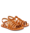 Pom D'api Plagette Strap Leather Sandals In Brown