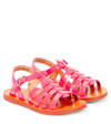 Pom D'api Plagette Strap Leather Sandals In Pink