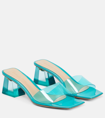 GIANVITO ROSSI COSMIC LEATHER-TRIMMED TPU MULES