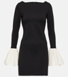 Staud Long-sleeved Dress In Black
