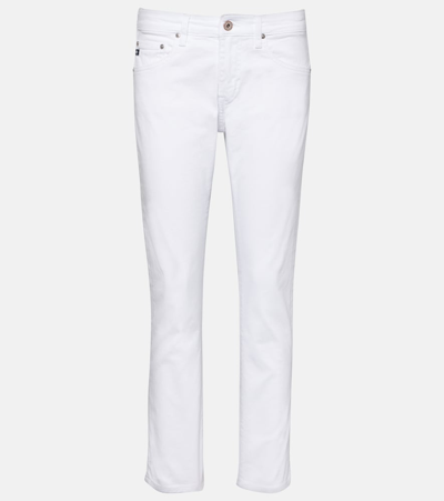 Ag Ex-boyfriend Mid-rise Slim Jeans In White