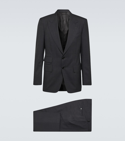 Tom Ford Shelton Super 120's Wool Suit In Grey