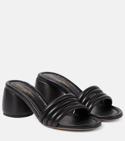 Gianvito Rossi Malou 60 Leather Sandal In Black