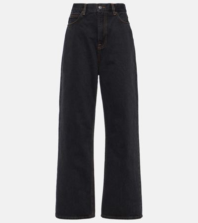 Wardrobe.nyc High-rise Straight Jeans In Blue