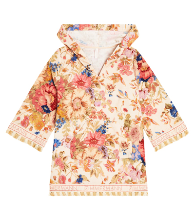 Zimmermann Kids' August Floral Cotton Top In Multicoloured