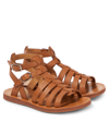 Pom D'api Plagette Leather Cage Sandals In Brown