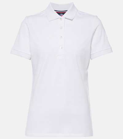 Fusalp Agathe Cotton-blend Polo Shirt In White