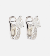 Anita Ko 18kt Gold Huggie Earrings With Diamonds In Silver
