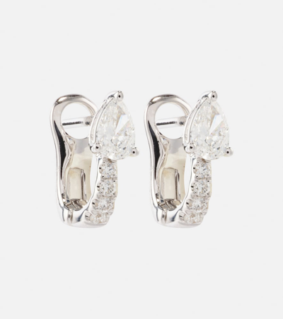 Anita Ko 18kt Gold Huggie Earrings With Diamonds In Silver