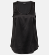 Brunello Cucinelli Silk Top In Black